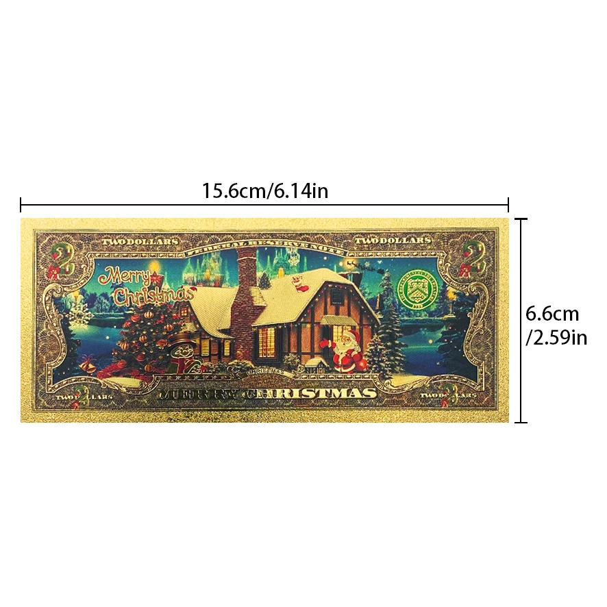 Spot 5designs Weihnachten Niedlicher Weihnachtsmann Rentier Iglu Goldfolie Banknoten Weihnachtselement Sammlung Kinder Freunde Geschenke