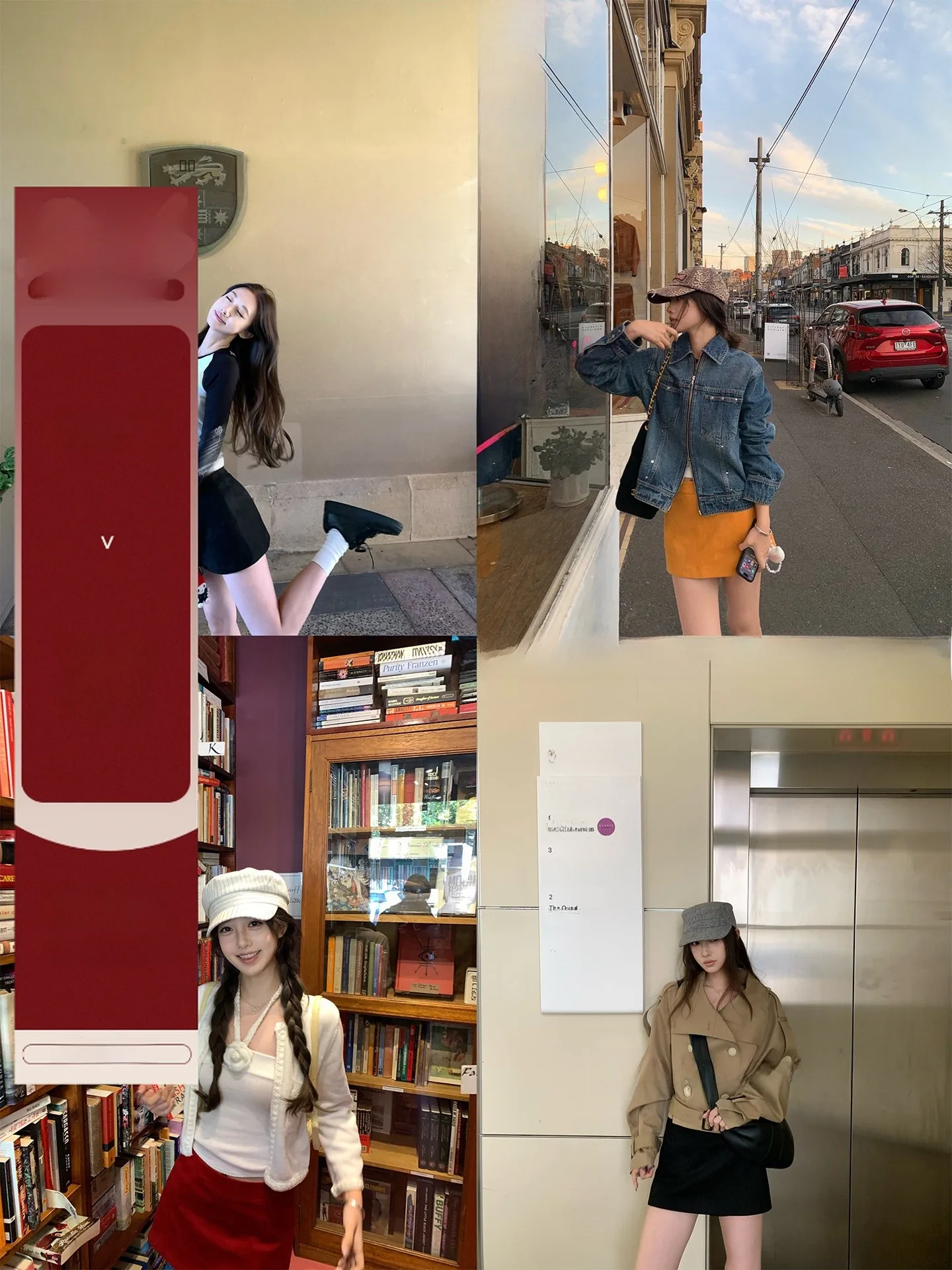 

Bankelili Chestnut a Suede A-Line Skirt Multi-Color Low Waist Vintage Versatile Women Summer Casual Sle Sequin