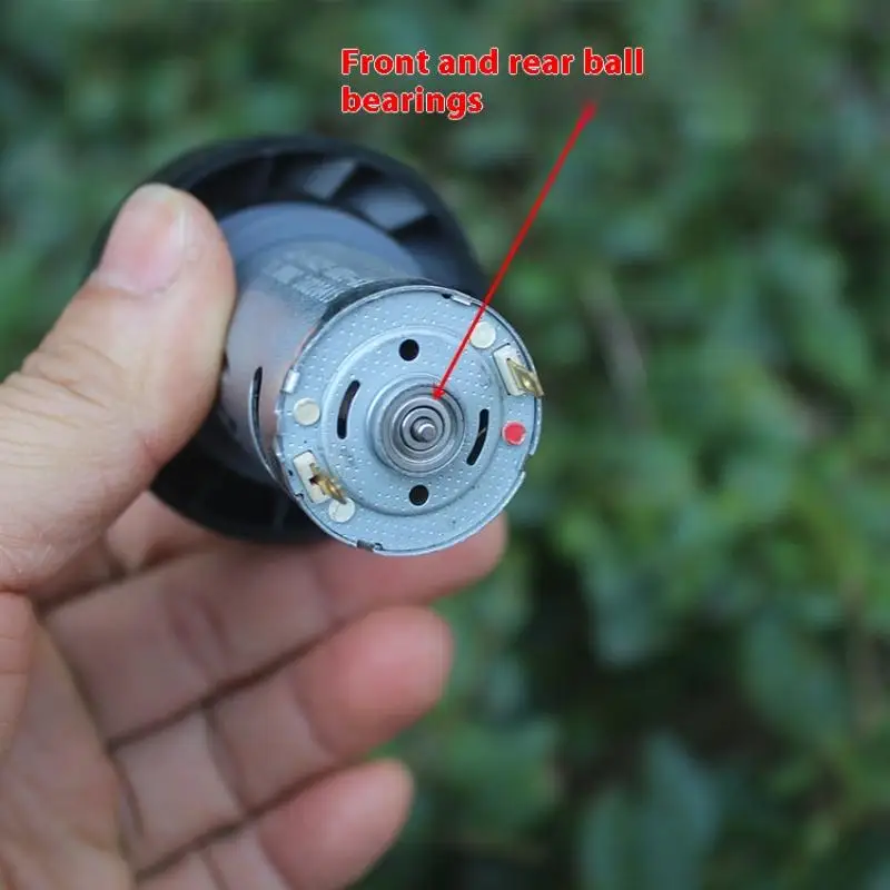 DC 7.4V-12V 72W 390 Micro Fan Motor Double Ball Bearing High Speed Power Turbine Fan DIY Vacuum Cleaner Cleaning Tool