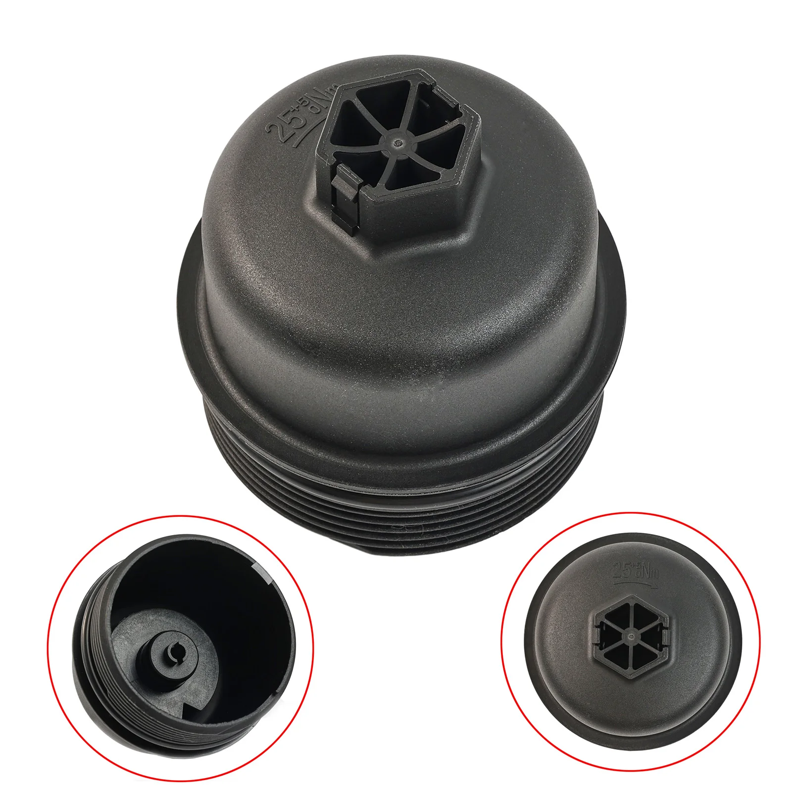 For Fiat Ducato Punto Grande Punto Siena Scudo Qubo Panda Bravo Idea Oil Filter Housing Cover Cap Plastic 3M5Q-6737-AA 1303477