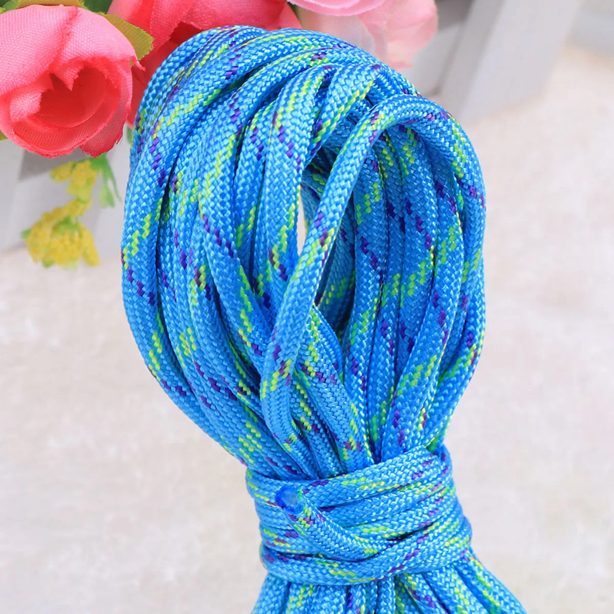 7 متر حبل باراكورد الأزرق النايلون مضفر بقاء الحبل للتخييم التنزه الصيد سلاسل المفاتيح مقاومة للأشعة فوق البنفسجية دائم خفيفة الوزن #4