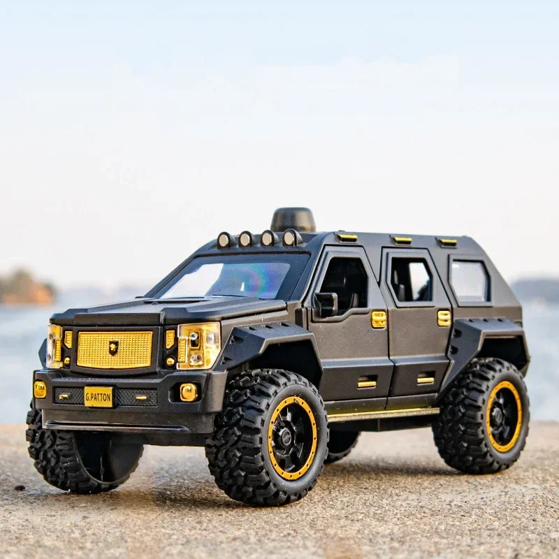 

1:24 G.PATTON GX Alloy Armored Car Model Diecast Simulation Off-road Vehicles Car Metal Toy Explosion Proof Car Model Kids Gifts