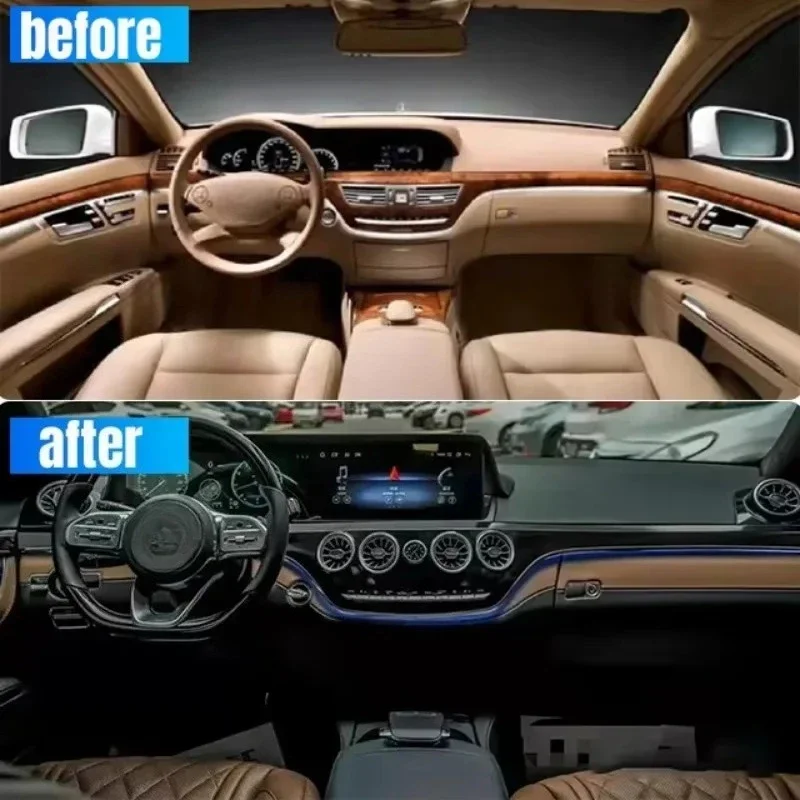 Suitable for S-Class W221 Upgrade W222  Dashboard Center Console Front/rear air Outlet Central Control Platform