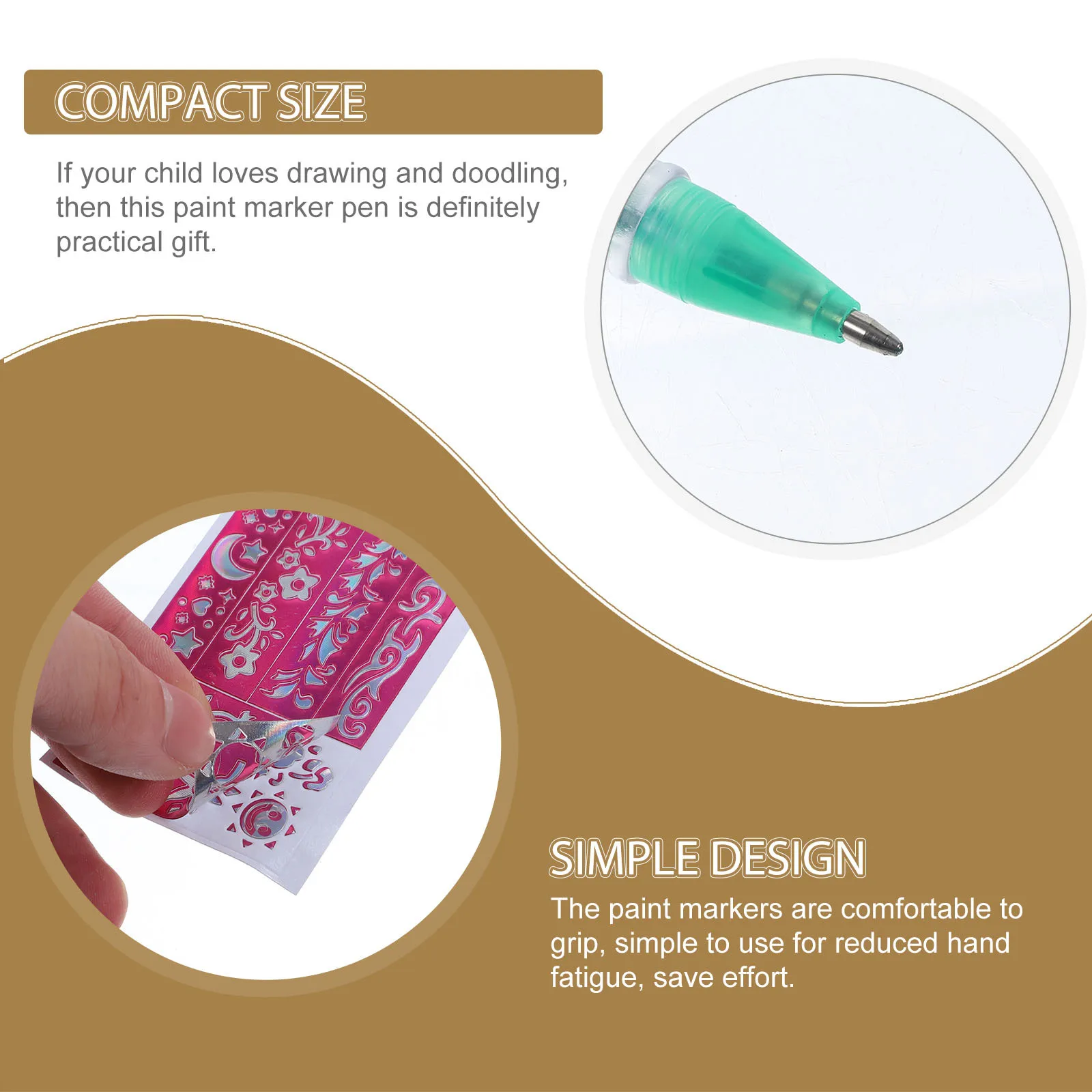 12er-Pack Gelstifte, tragbar, mit komfortablem Griff, temporäre Tattoo-Marker für Kunst, Design, persönliche Ausdrucksformen, Tattoo-Gelstift