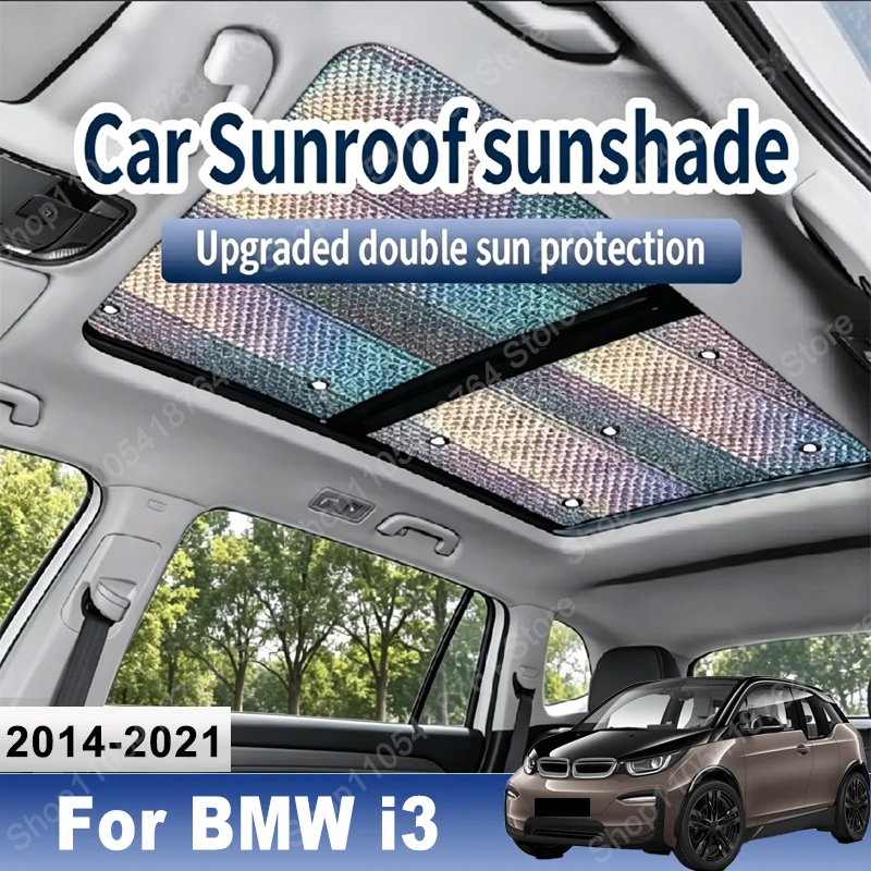 Sunroof Sunshade Suitable For BMW i3 I01 2014~2021 2016 2017 2018 2019 Car Panoramic Roof Heat Shield Window Sunshade Anti-UV