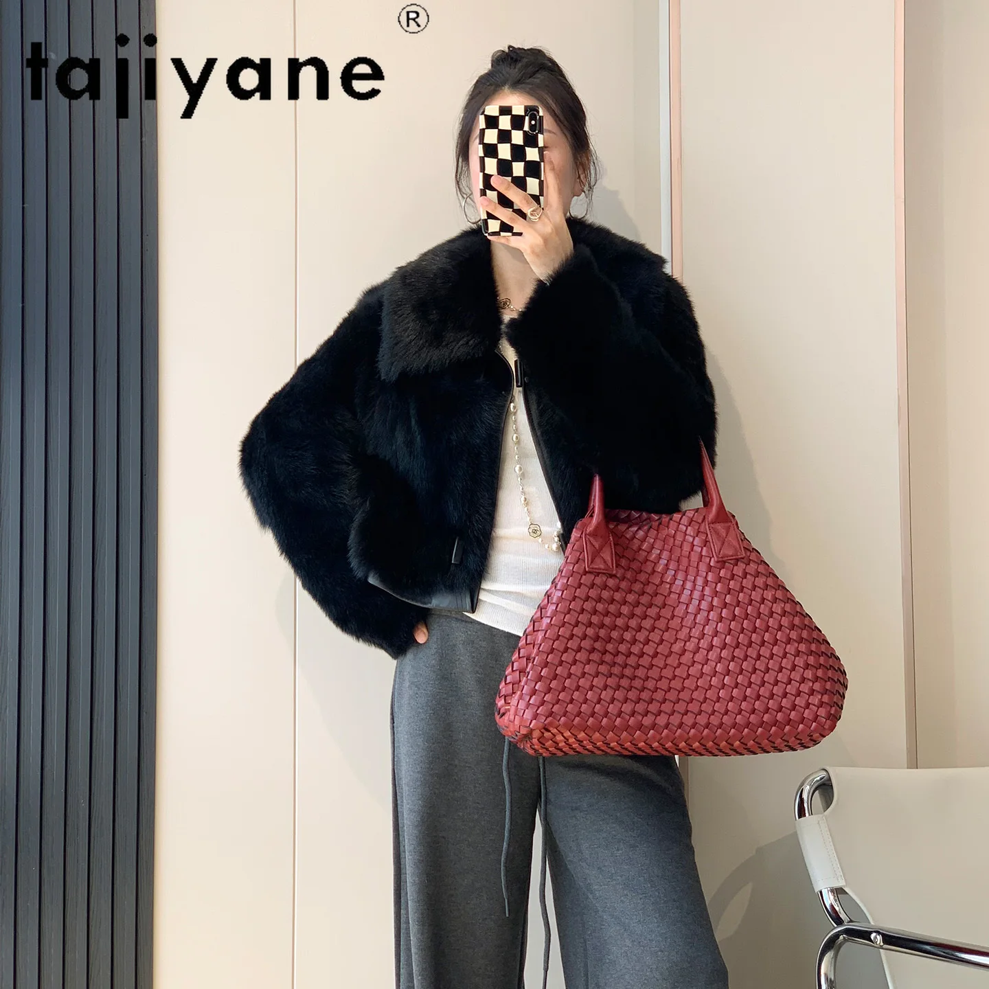 TAJIYANE 100%Natural Tuscany Wool Sheepskin Double Faced Fur Coat Woman Turn-Down Collar Real Fur Jacket Winter Clothes 2025шуба