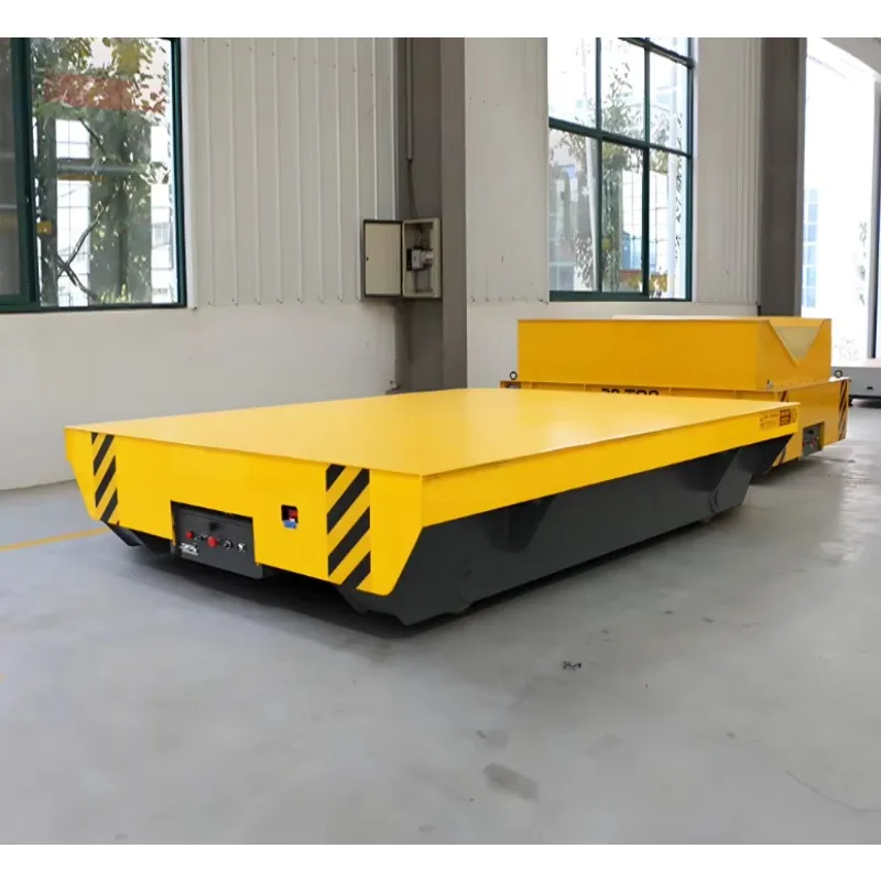 Heavy Duty Electric Flatbed Transfer Cart 30 Ton Hydraulic Lifting Platform Battery Powered Trackless Industrial Material Handli