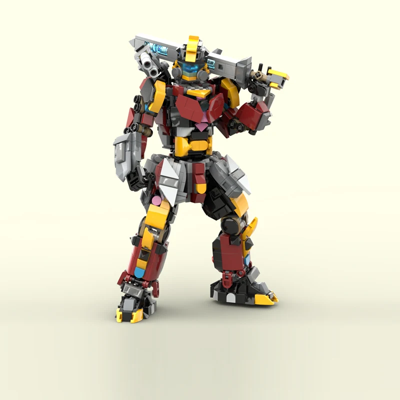 Heavy Combat Mecha Model MOC Building Bricks War Equipment Modular Technology Gifts Holiday Assemble Children Toys Suit