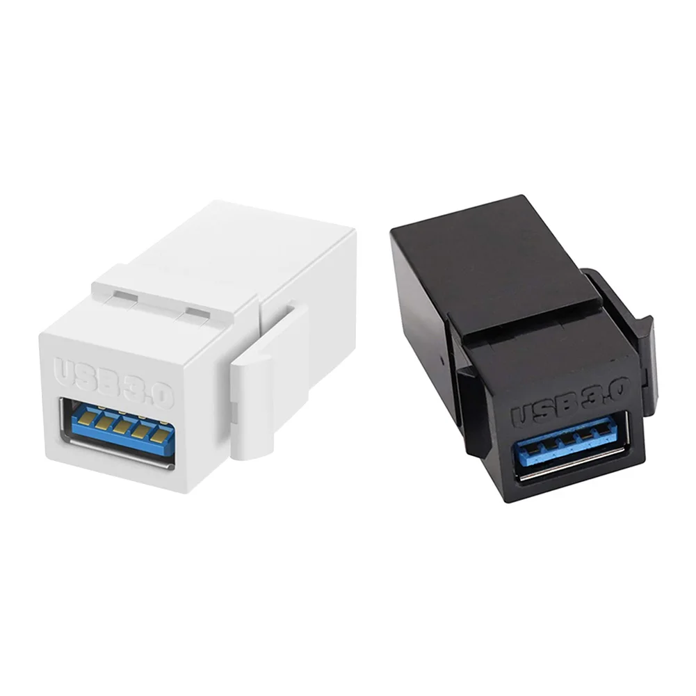 USB 3.0 Keystone Jack Inserts Connect Equipment with USB Port Snap-in Connector Socket Adapter Port for Wall Plate Outlet Panel