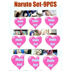 Naruto Cards 9PCS/Set DIY Anime Waifu Cards Sexy Nude Tsunade Hinata Sakura Decoration Collection Card Kids Toys Birthday Gifts