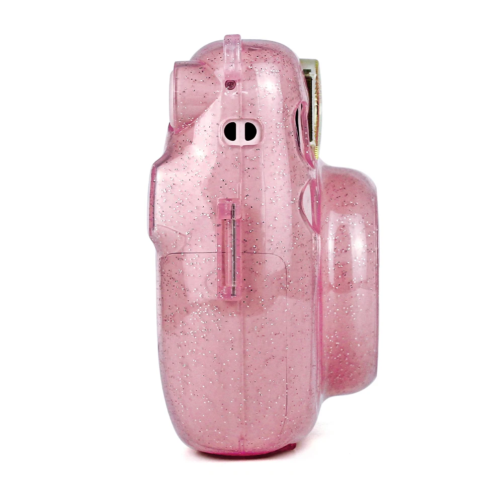 

1PC Transparent Storage Case Flashing Protective Cover Scratch Proof Camera Cover Stylish Camera Bag Compatible for Mini11 (Pink