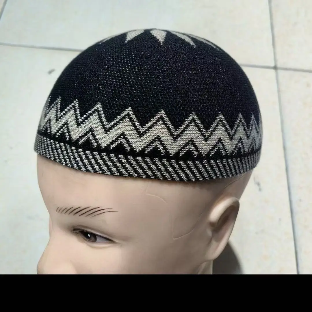 Muslim Caps For Men Colthing Crochet Knit Hat Turkey Kufi Islamic Kippah Jewish Turban Cotton Mesh 03670
