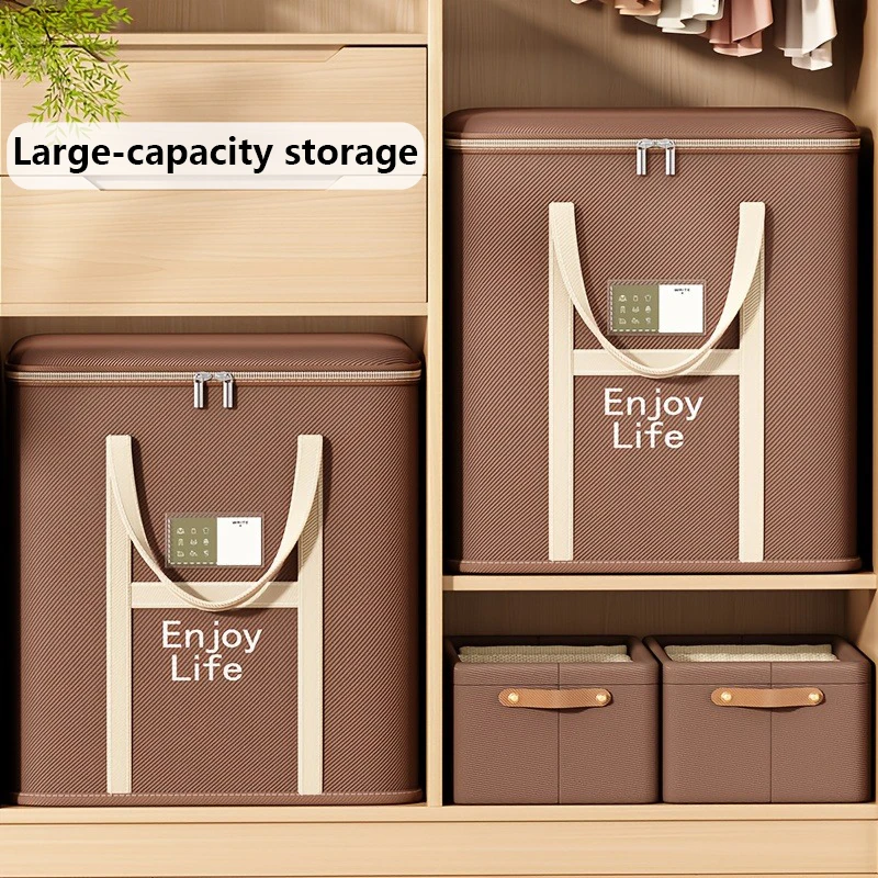 

Large Capacity Clothing Storage Bag Oxford Spun Moisture-proof Storage Bag Moving Cotton Quilt Sorting Bag Foldable Save Space