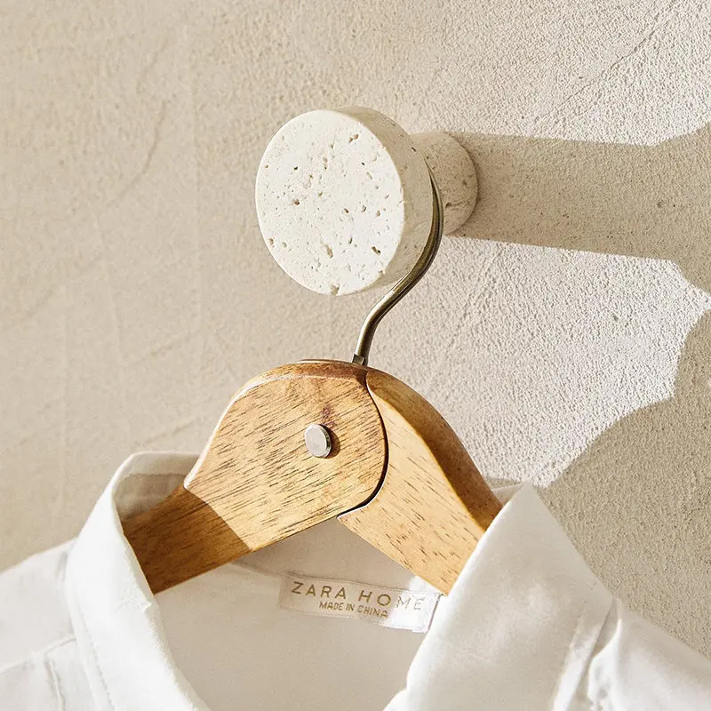 natural-travertine-wall-hook-beige-entryway-coats-and-hats-rack-designer-villa-modern-home-decor-creative-wall-mounted-hanger