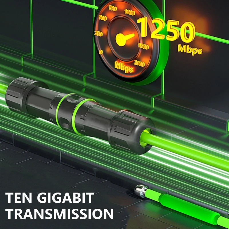 Conectores cable red Gigabit Speed ​​RJ45 resistentes a intemperie para entornos hostiles