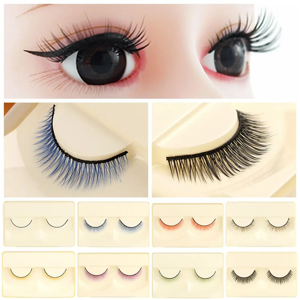 Multicolor Doll Eyelashes Simulation False Lash Length 0.8cm Dolls Modification DIY Accessories Decoration Suitable For 1/3 1/4