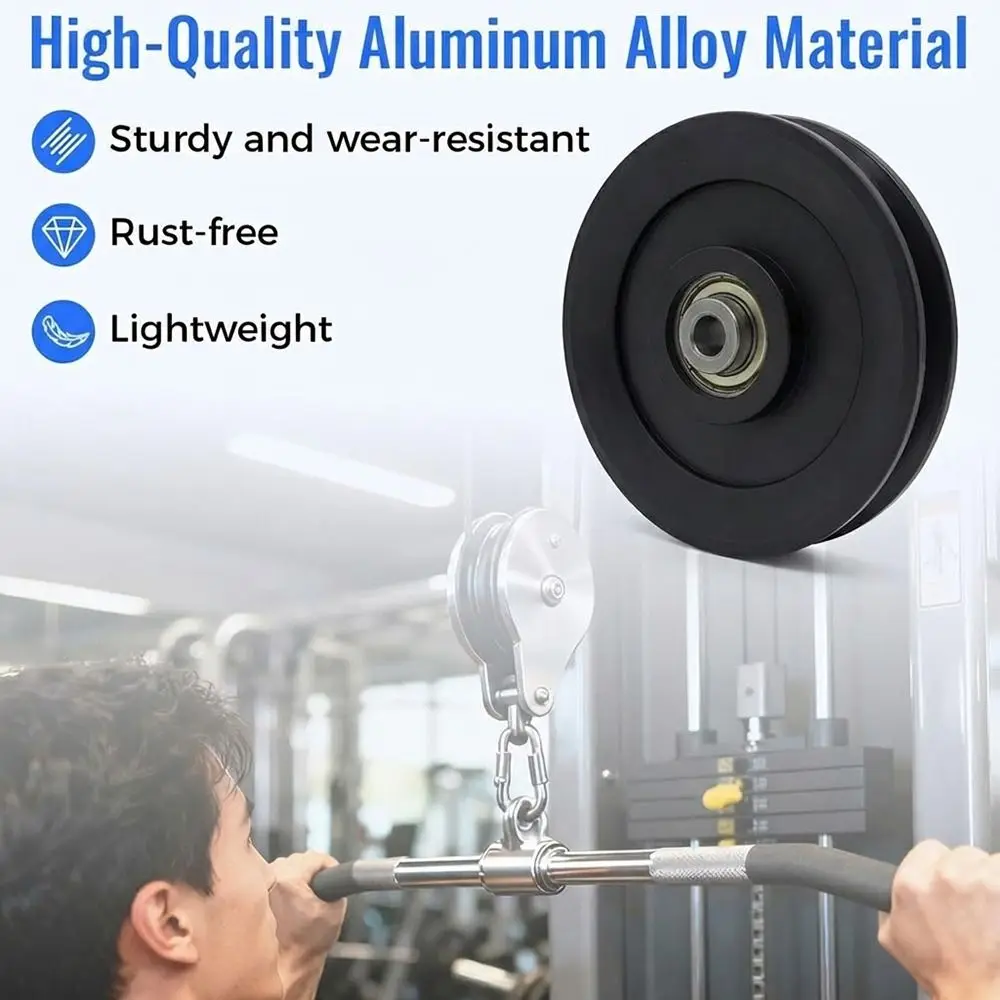 Professional Quiet&Smooth Gym Pulley Wheel Integrated Heavy Duty Cable Machine Pulley Wheel Durable Bearing Wheel Gym Equipment