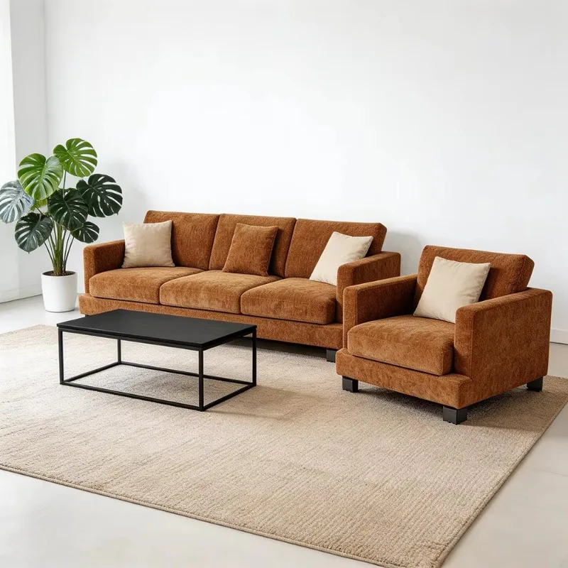 High-density foam living room fabric sofa, modern style living room factory direct sales sofa