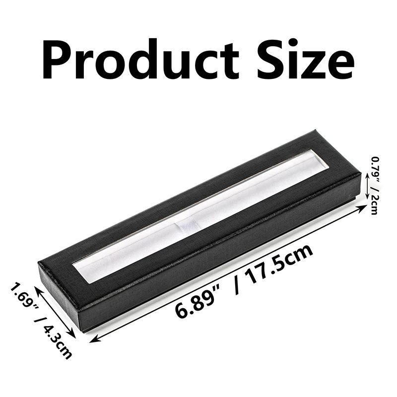 10 Pieces Empty Pen Gift Box Pen Case with Cushion Clear Lid Cardboard Pen Box Pen Display Case