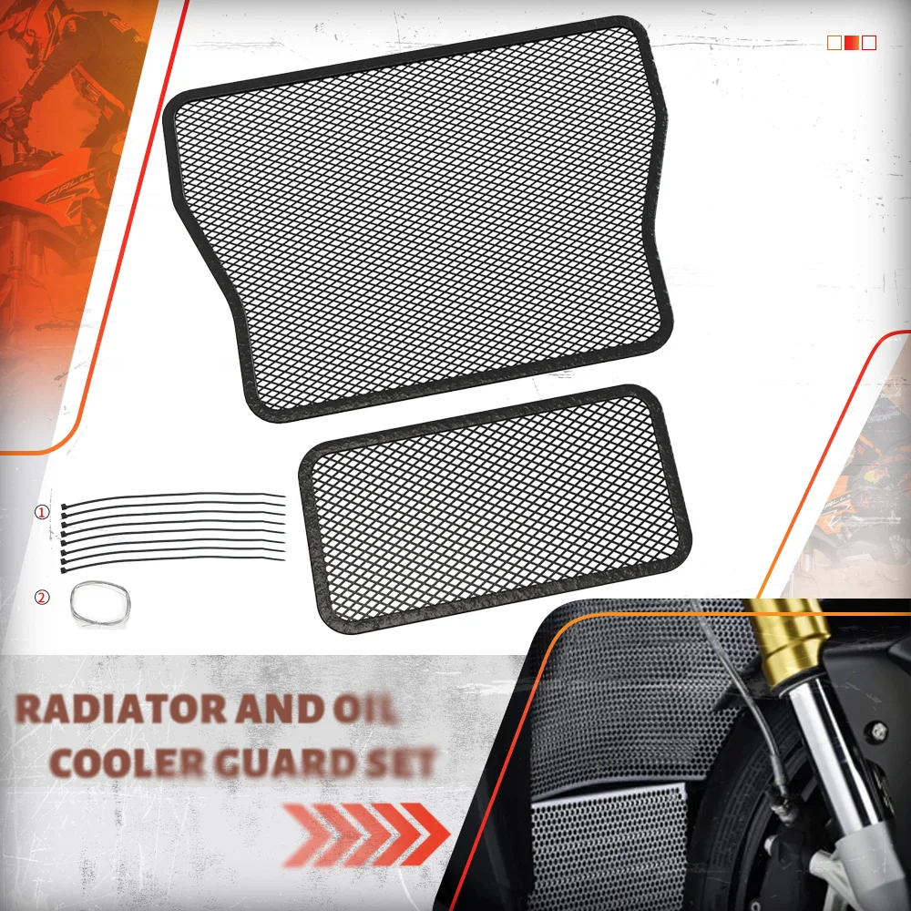 

For BMW S1000RR 2009 2010 2011 2012 2013 2014 2015 2016 2017-2019 Motorcycle Radiator Grille Guard Cover Oil Cooler Guard Set