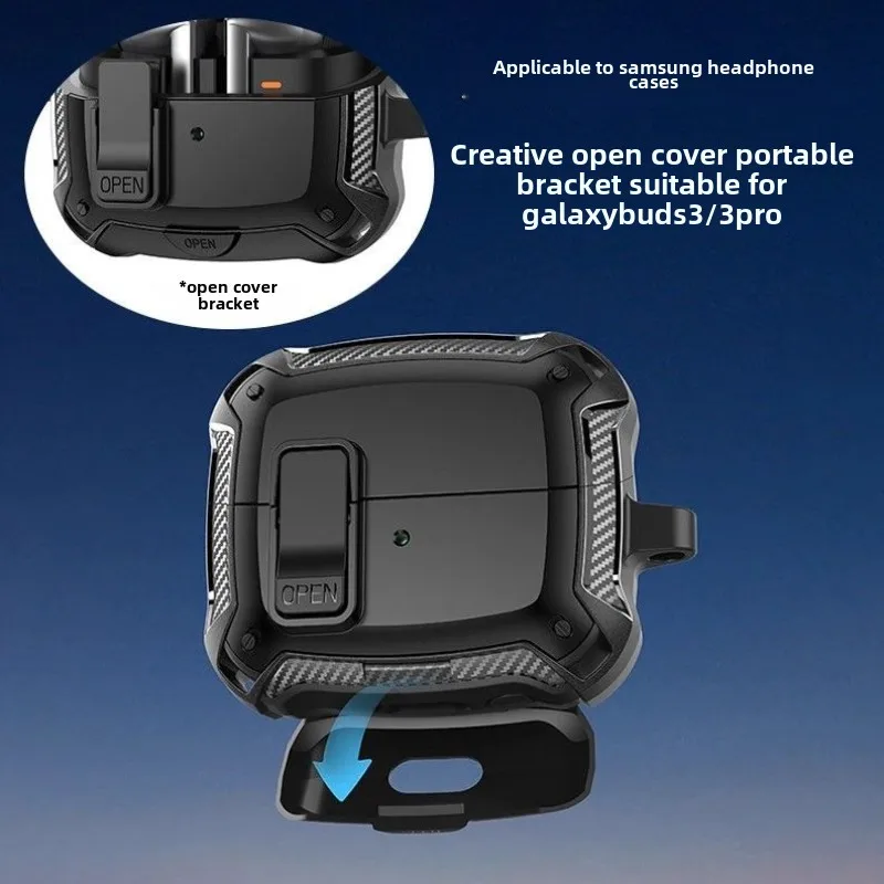 New For 2024 Buds3 Pro Case  Switch Earphone Multifunctional Protective Case With Bracket Case For Samsung Galaxy Buds3 Funda