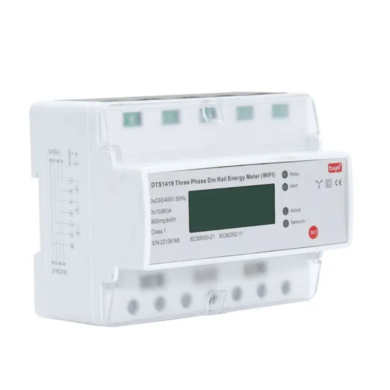 BTLIFE-مقياس الكهرباء الذكي TUYA WIFI عداد الكهرباء المدفوع مسبقًا عن بعد 3-Phase السكك الحديدية نوع مقياس الكهرباء المنزلي