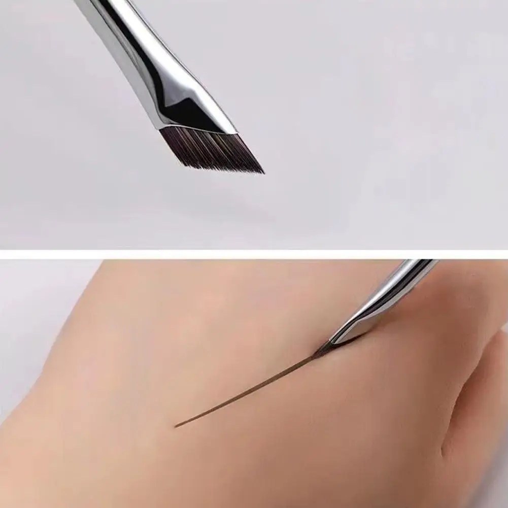 Angled Sickle Makeup Brush Foundation Brush Ultra Thin Fine Eyebrow Brush Detail Brush Thin Angled Eyeliner Makeup Tools