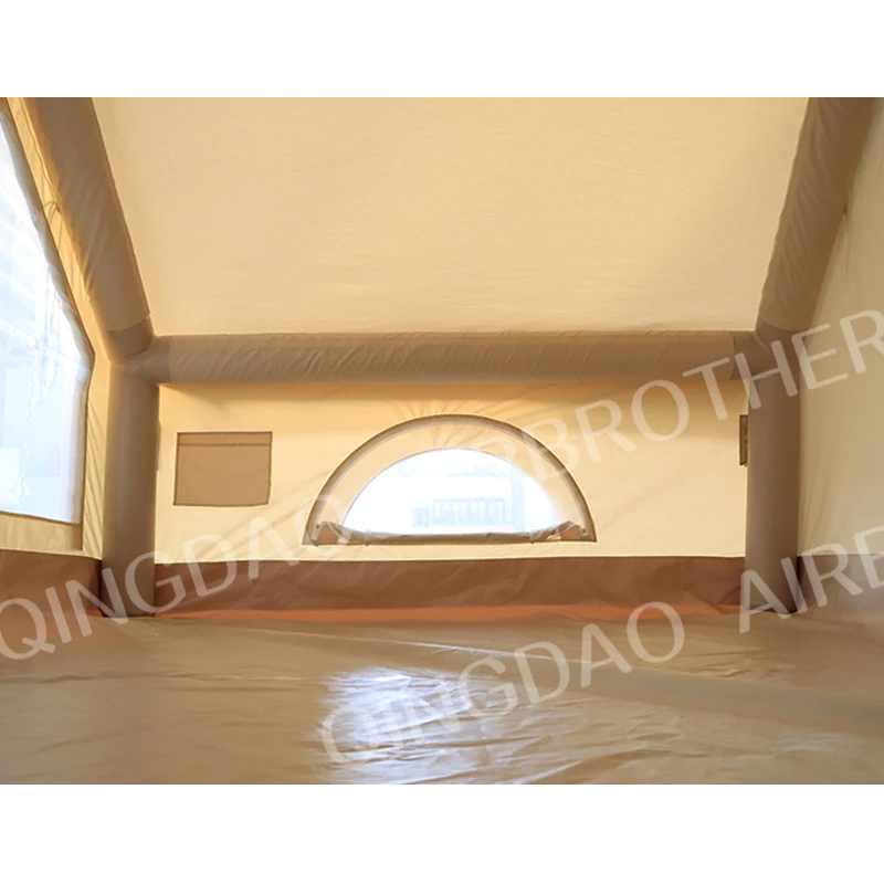 Luxury 12 Square Meter 6 Person Waterproof Breathable Portable Inflatable Family Camping Tent House For Outdoor Hiking