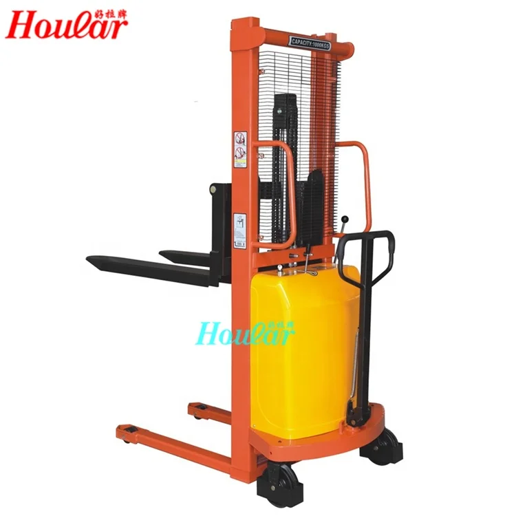 2ton Semi Auto Forklift Stacker Semi Electric Pallet Stacker Semi Electric Stacker Electric Lifter 1ton