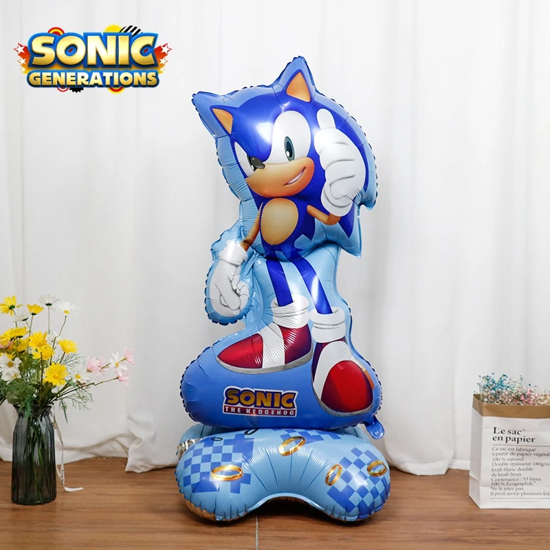 Heißverkaufte Igel 3D Sonic Aluminiumfolienballons für Party, Geburtstag, Dekoration, Babyparty, Zubehör und Geschenke für Jungen