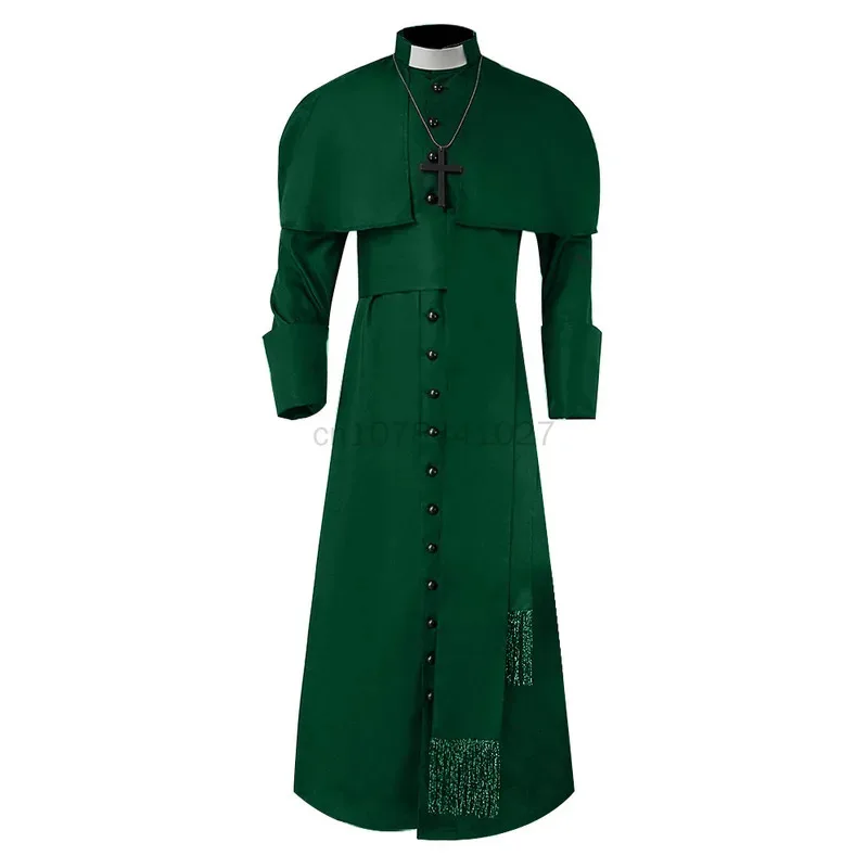Waq89 Clergy Men Cassock Priest Costume Bishop Roman Catholic Church Soutane Pope Pastor Father Mass Missionary Robes New 2025