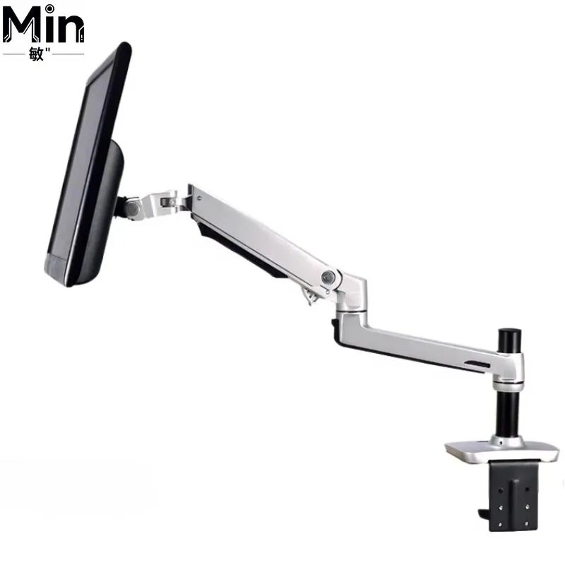 XSJ8012C Aluminum Full Motion TV Mount Desktop Clamping Arm for 17-32 Inch Screens 10kg Load Mechanical Spring Free Height