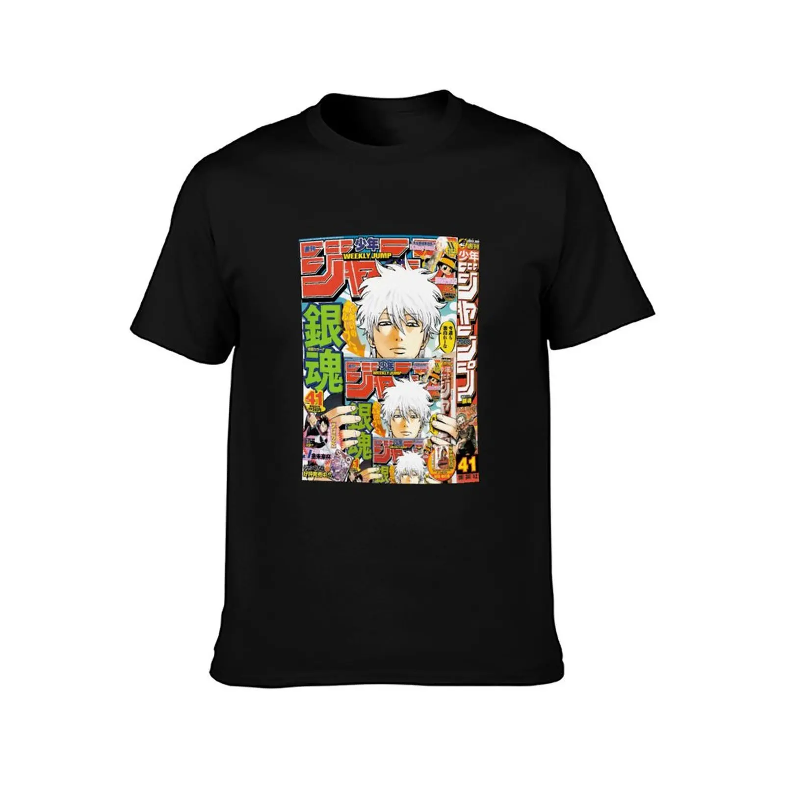 Shonen Jump Gintoki T-Shirt Summer Casual Cotton Tee Oversized Streetwear Tops Vintage Graphic Print Loose Fit Short Sleeve