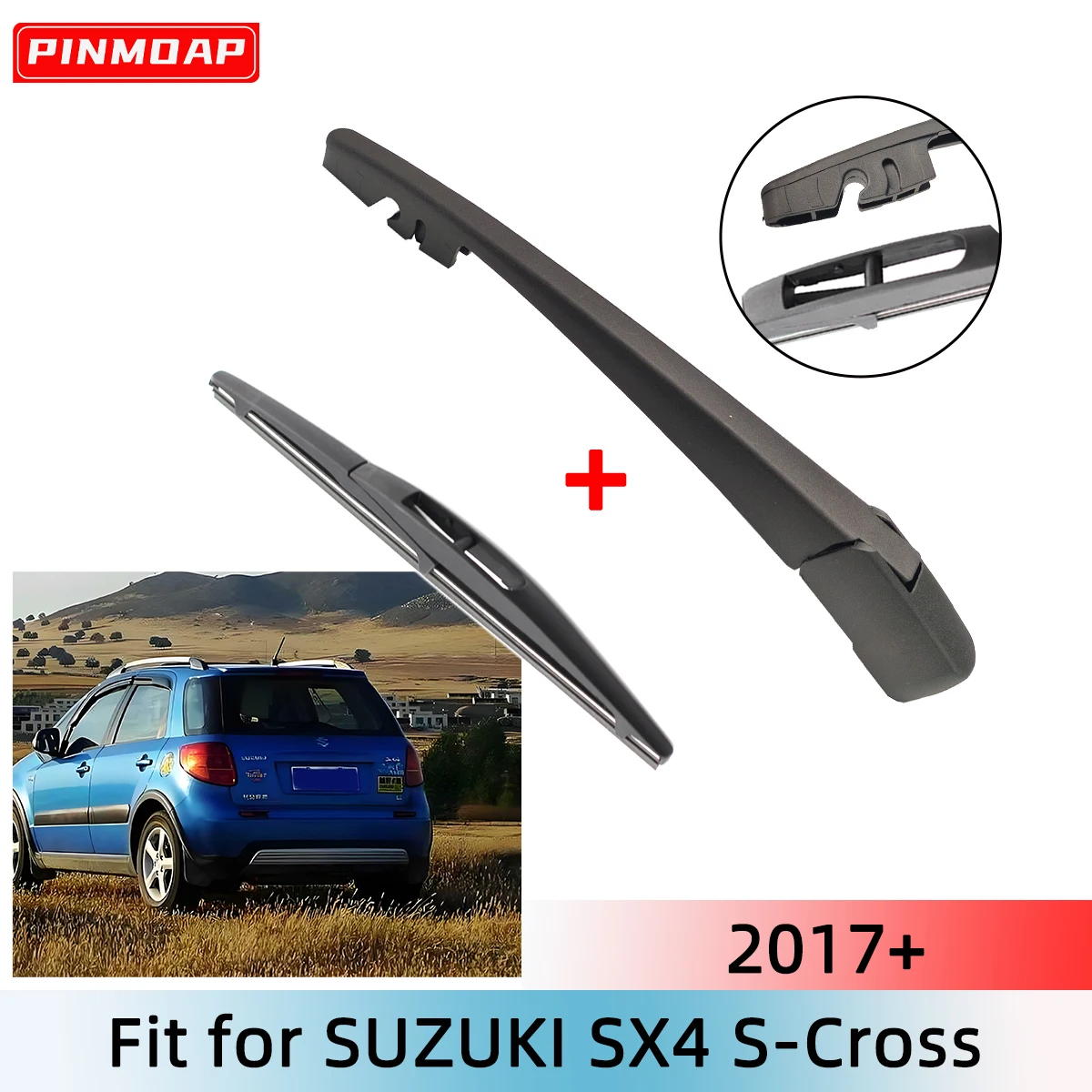 1/2PCS Heckscheibenwischerblatt Wischerarm Kit für Suzuki SX4 S-Cross 2017+ Windschutzscheibe Windschutzscheibe Heckscheibe