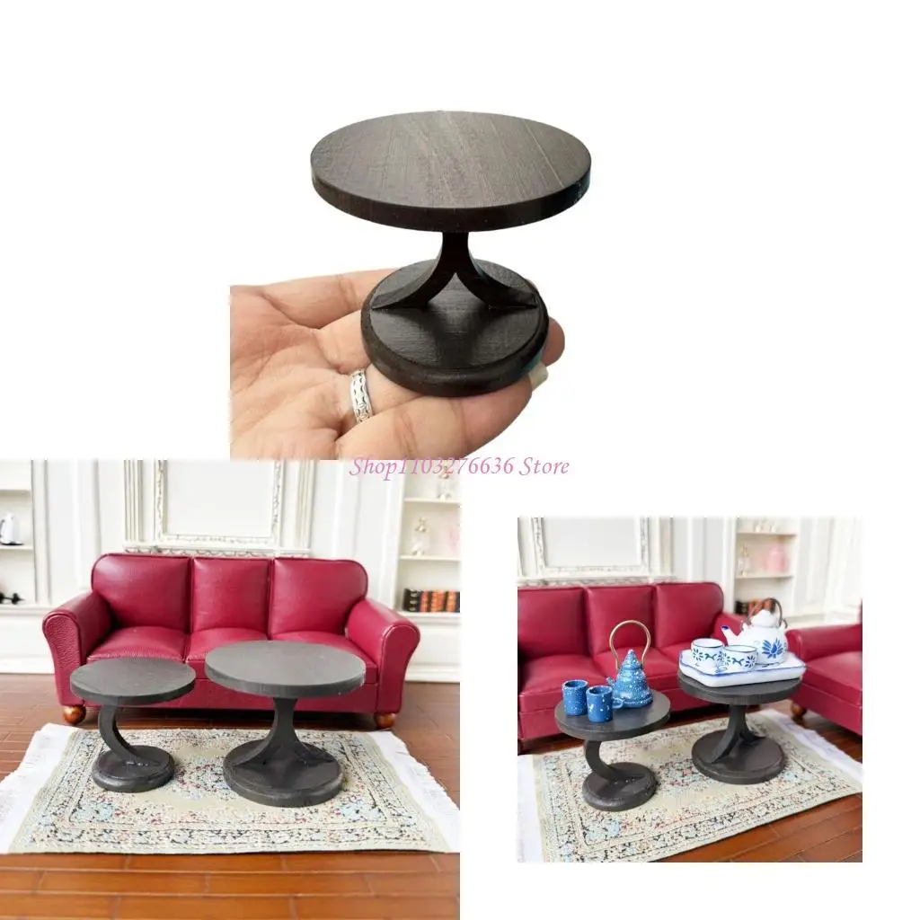 

R6FD 1:12 Model Miniature End Table Dollhouses Living Room Metal Table Furniture Dollhouses Decoration Display Accessories