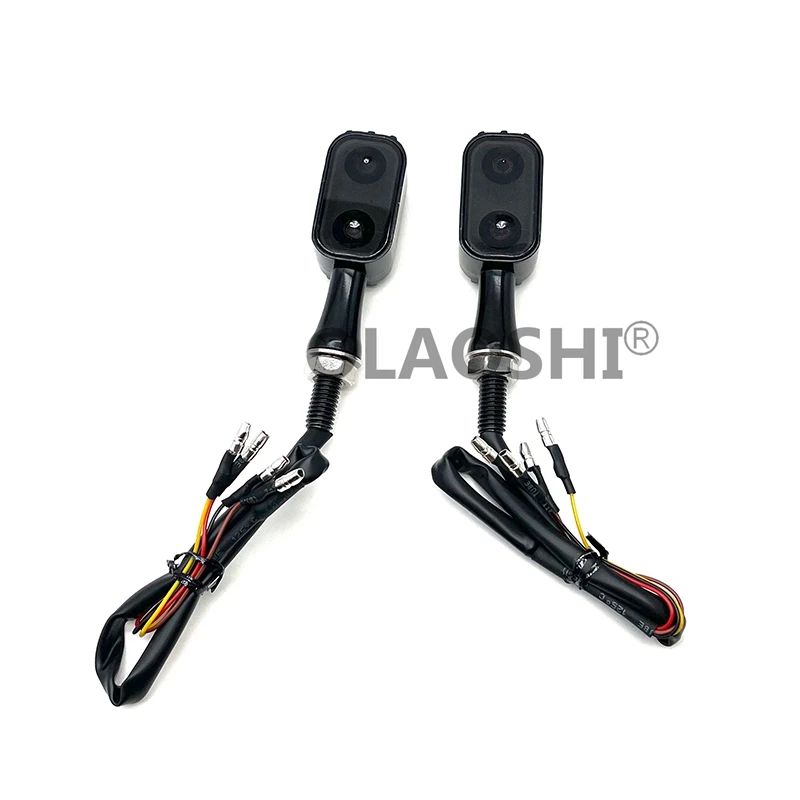 8mm Motorcycle LED Turn Signal Lights 3 in 1 Indicators Front Direction lamp Runing Light Driving Brake Stop Rear Light