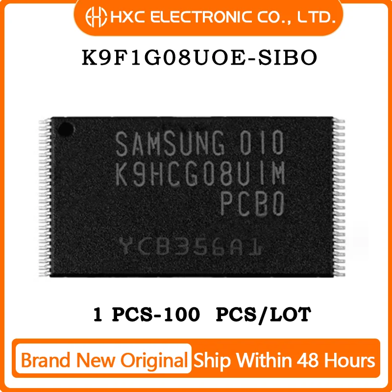 

Free Shipping 5PCS/20PCS/50PCS/100PCS K9F1G08UOE-SIBO 128M K9F1G08UOE Brand New Original IC CHIP