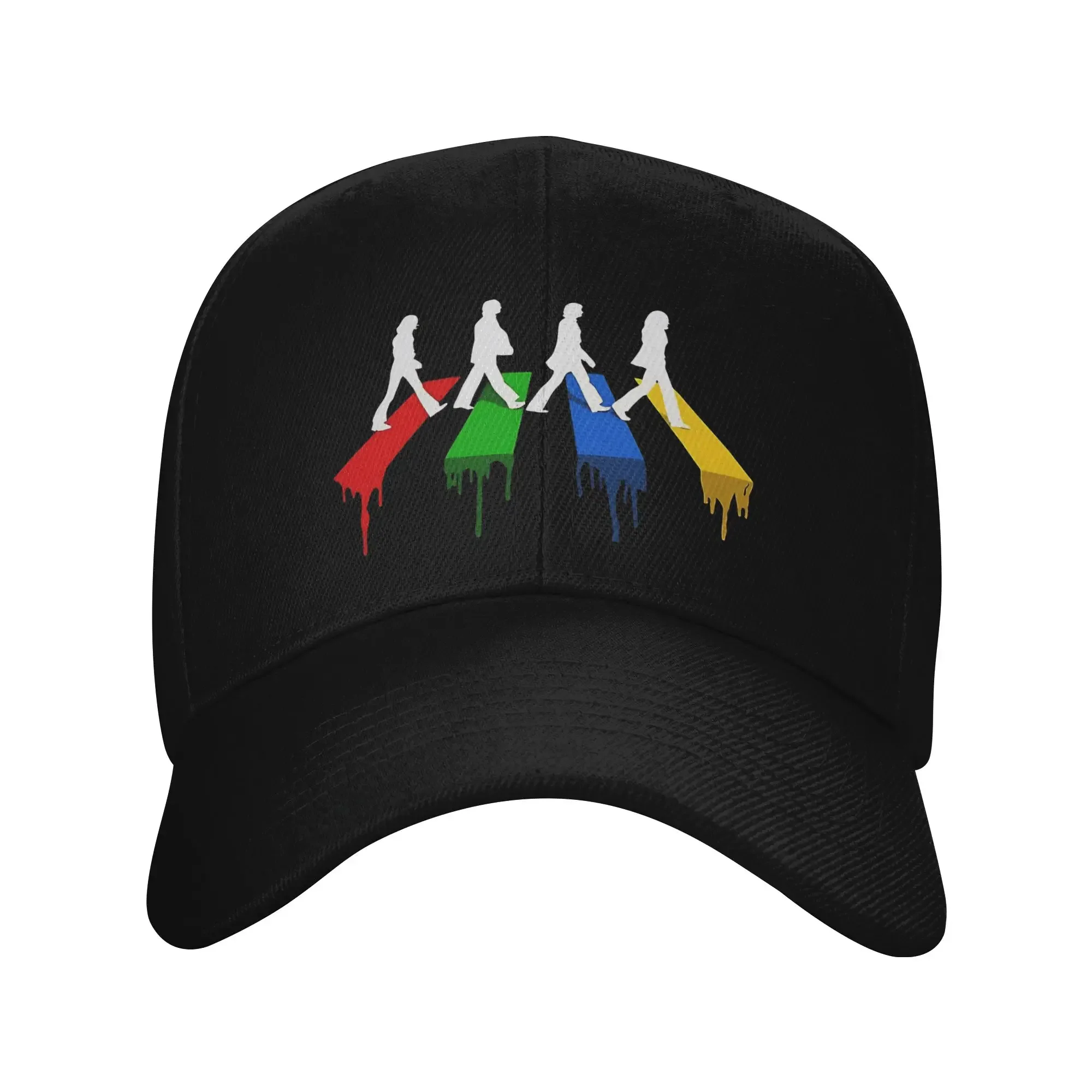 New Full Of Colours Roads  Sun Baseball Cap Summer Unisex-Teens B-Beatles Print Trucker Hat Wholesale Outdoor Sports Snapback Ca