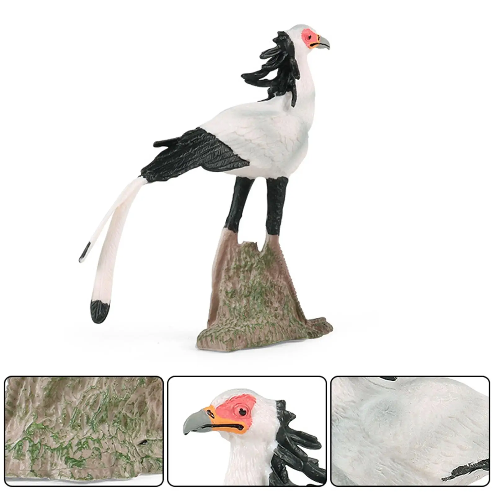 2-6pack Lifelike Secretary Bird Figures for Kids Toy Birthday Gift Party