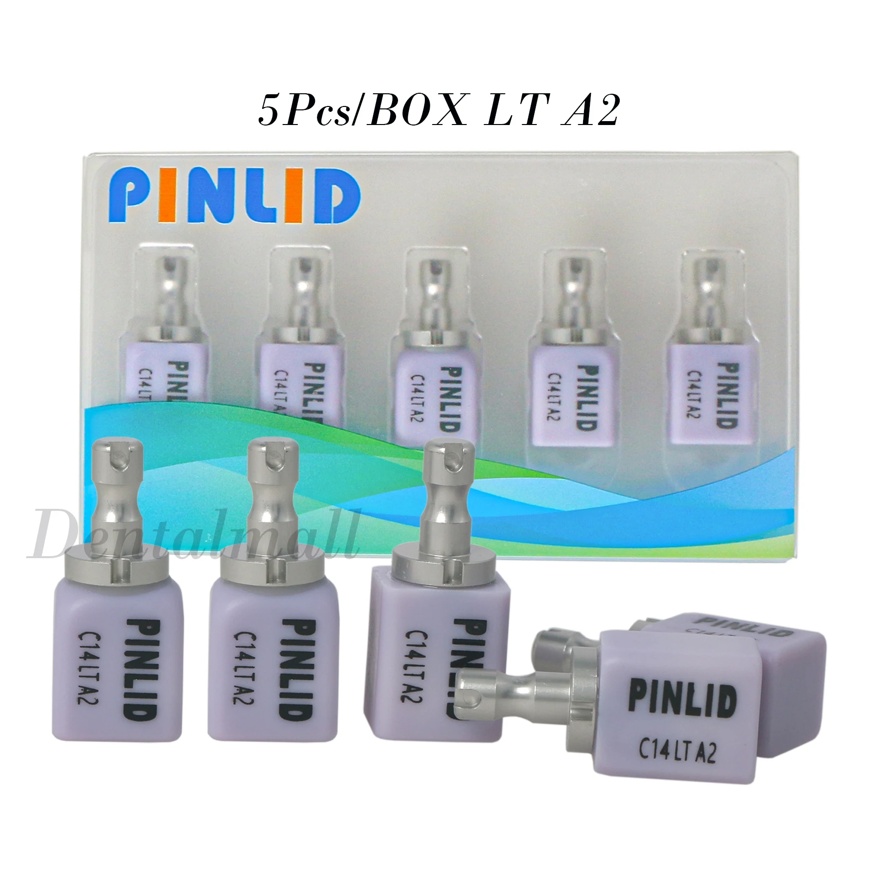 

5Pcs/Box Dental Glass Ceramic Lithium Dislicate Blocks Cerec Emax CAD CAM LTA2 C14 High Intensity of Repair Materials