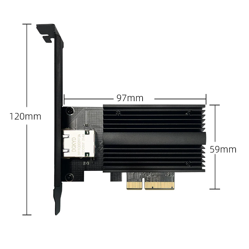 XikeStor Marvell AQC113C 10G Chip PCIEx4 RJ45 10Gbps منفذ إيثرنت بطاقة الشبكة دعم Windows/Linux/VMware، SKS-A113-1BT