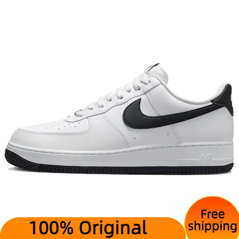 Nike Air Force 1 White Black Outsole Sneakers shoes With Original Box