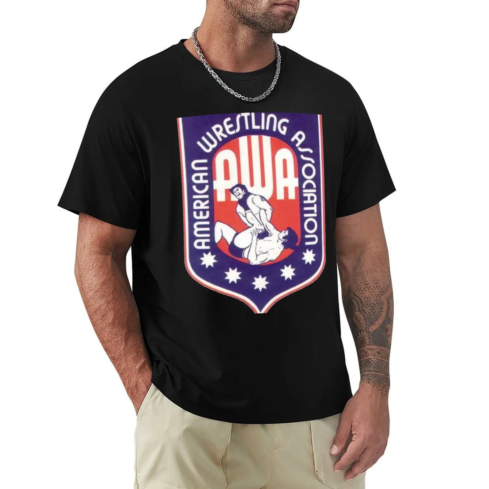 AWA - American Wrestling Association Essential T-Shirt Plus Size Simple Casual Top