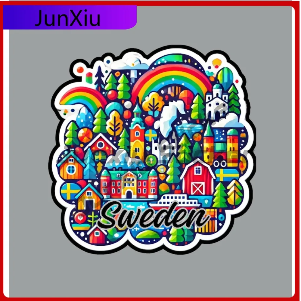 

Sweden Travel Sticker Reflective Stickers For Car Personalized Suv Side Decals Fridge Or Laptop Windows Windshield Bumper Refit
