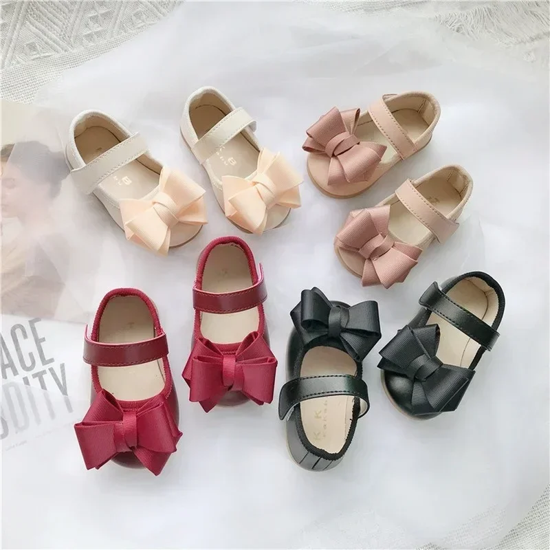 

2025 Cute Bow tie Toddler Girl Sandals Summer Kids Shoes Flat With Mary Jane Shoes for Princess Party Children Sandals