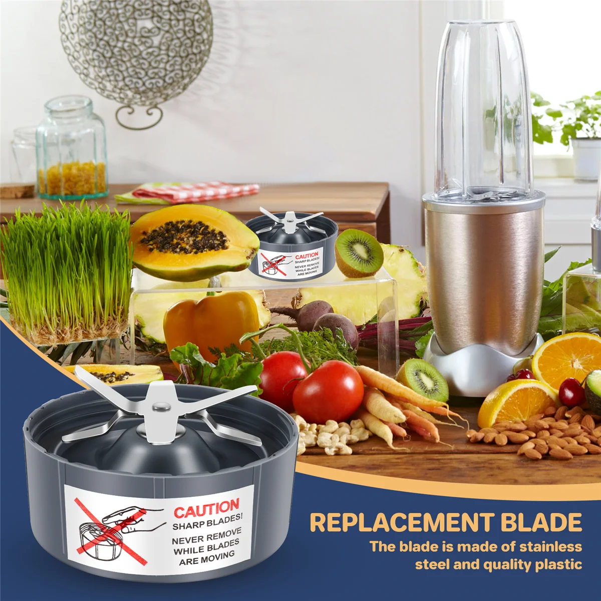 Nuevo Cuchilla extractora de repuesto de 3 piezas para modelos Nutribullet 600W/ 900W, piezas de repuesto