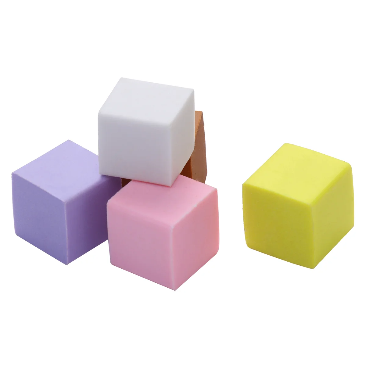  5 Pcs Safe Erasers for Kids Creative Stationery Cartoon Students Simple Colorful Milk Scented Attractive