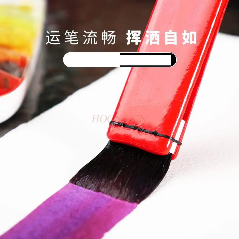 

Squirrel hair flat head brush watercolor brush, board brush, portable small brush, art student specific painting brush