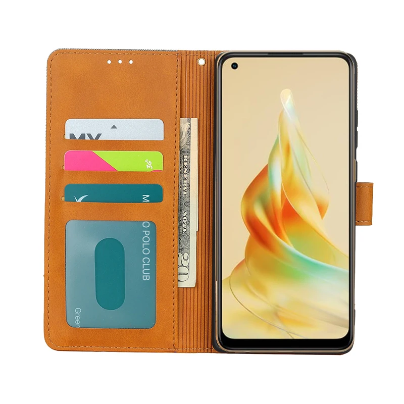 Wallet Case For OPPO Reno8 T 4G CPH2481 Capa PU Leather Flip Cover Coque For Carcasas OPPO Reno8 T 5G CPH2505 Phone Hoesje Funda