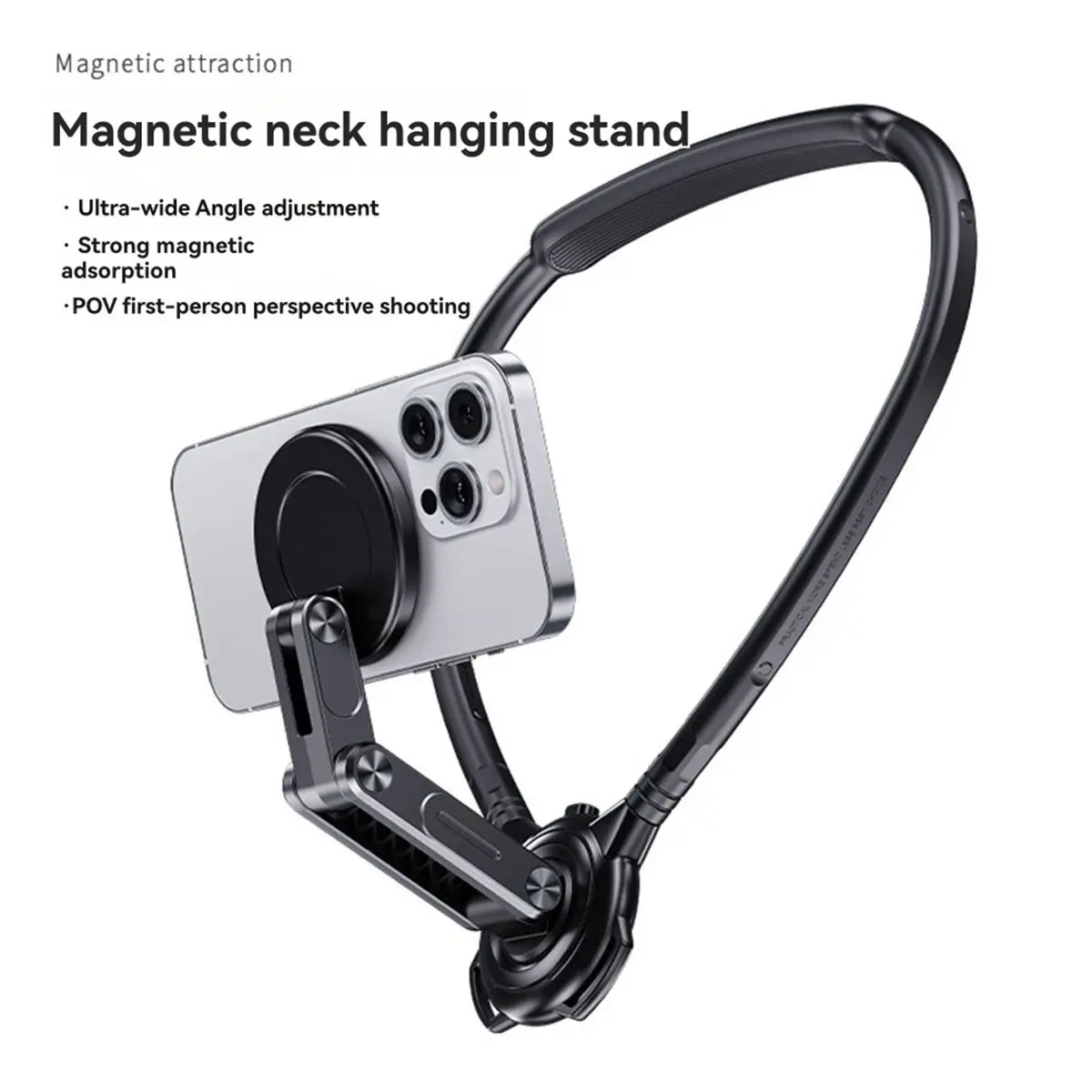 Magnetic Neck Mount Phone Holder Chest Mount First-Person Perspective Vlogging Cycling Mount Neck Cell Holder